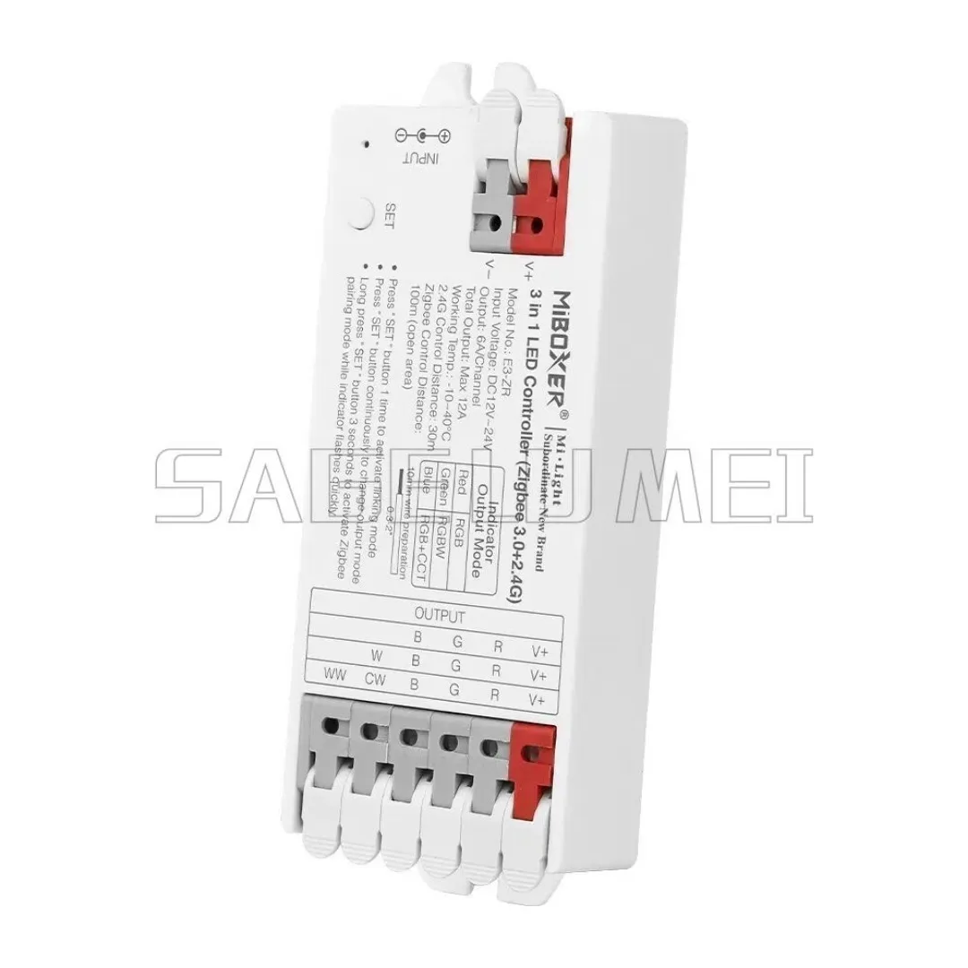 NEW E2-ZR 2In1 E3-ZR 3 in 1 Zigbee3.0+2.4GHz RF smart LED Controller Single/Dual color/RGB/RGBW/RGBCCT LED Strip Dimmer DC12~24V