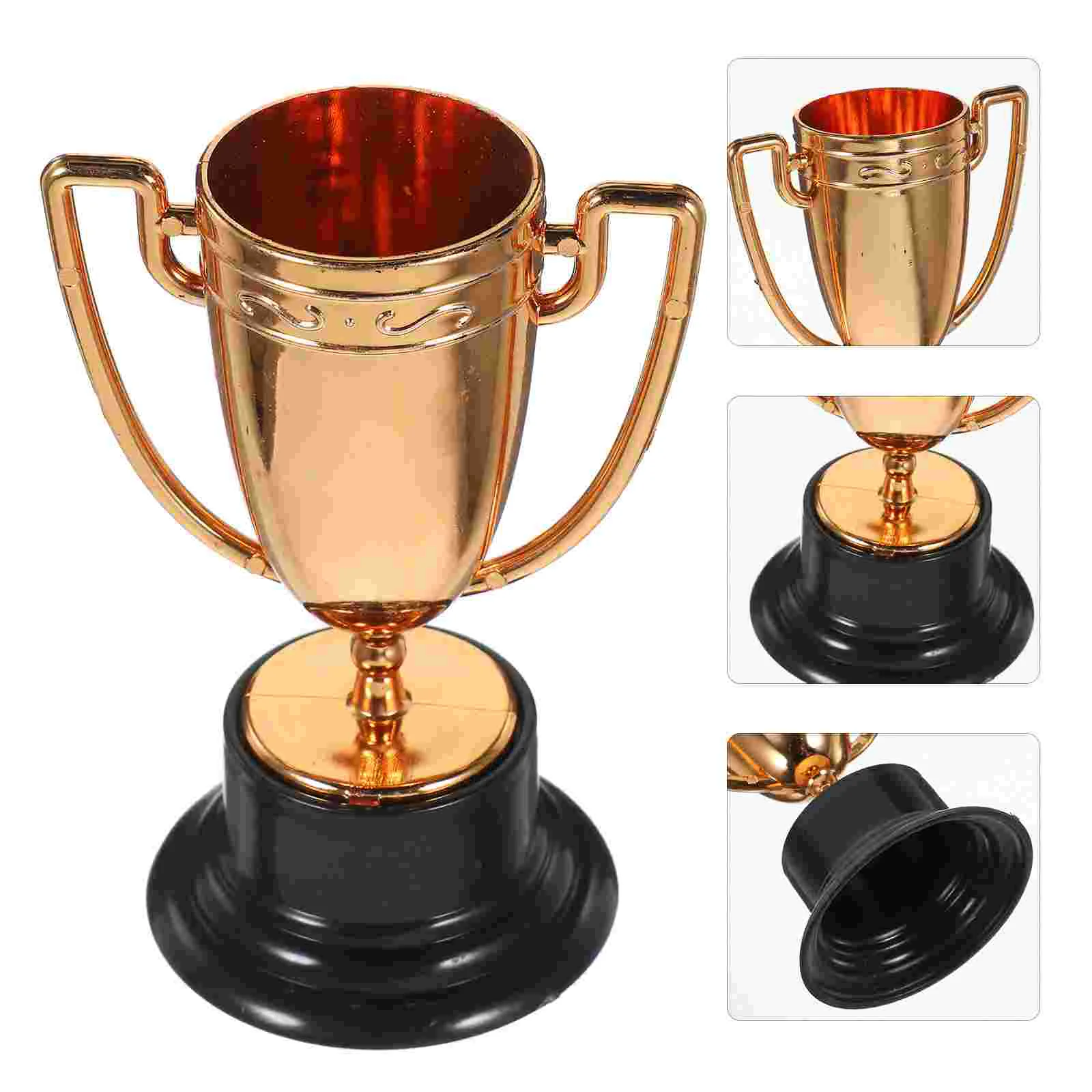 

10 Pcs Toy Mini Trophy Trophies for Kids Plastic Decor Prize Gold Model Party Award Adults Child