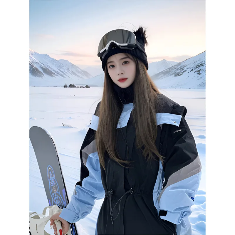 2025 Premium Winter Ski Suit Set Snowboard Jumpsuit Men Women Waterproof Windproof Thermal Insulated Outdoor Sports Ski Overalls