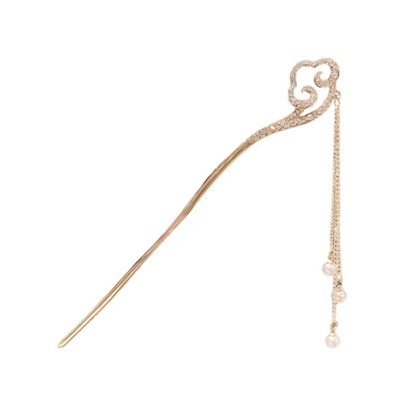 Vintage พู่ผม Fringe Hairpin ตะเกียบสําหรับผู้หญิงจีน Hanfu อุปกรณ์เสริมผม Retro เครื่องแต่งกายผม Bun เครื่องประดับ
