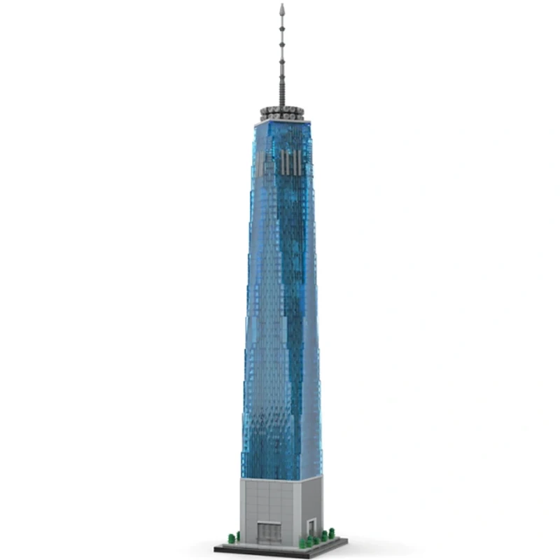 3153PCS World Trade Center อาคาร 1:800 รุ่น MOC- 159549   มุมมองถนนในเมือง บล็อกตัวต่อสถาปัตยกรรม ของขวัญสําหรับเด็กผู้ใหญ่