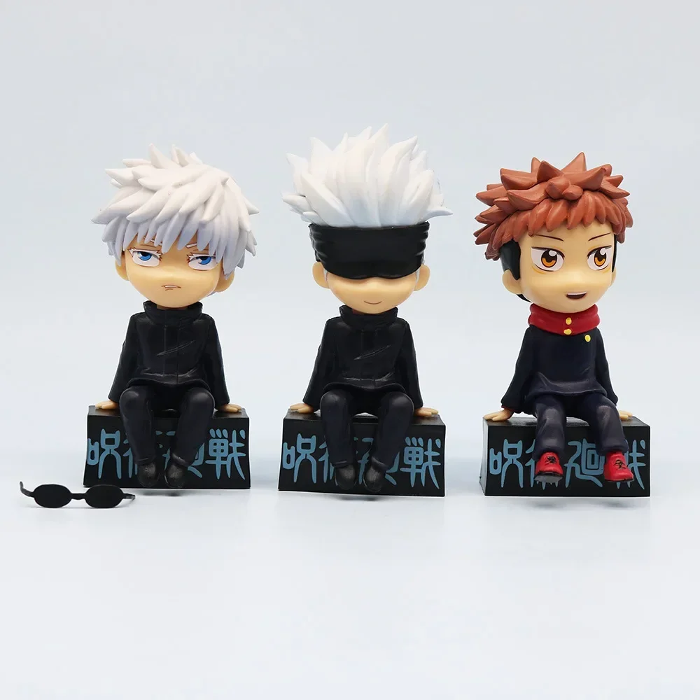 Anime gioco Jujutsu Kaisen Itadori Yuji Satoru Gojo Cosplay Desktop ornamento modello di auto mascotte regalo di natale cartone animato carino