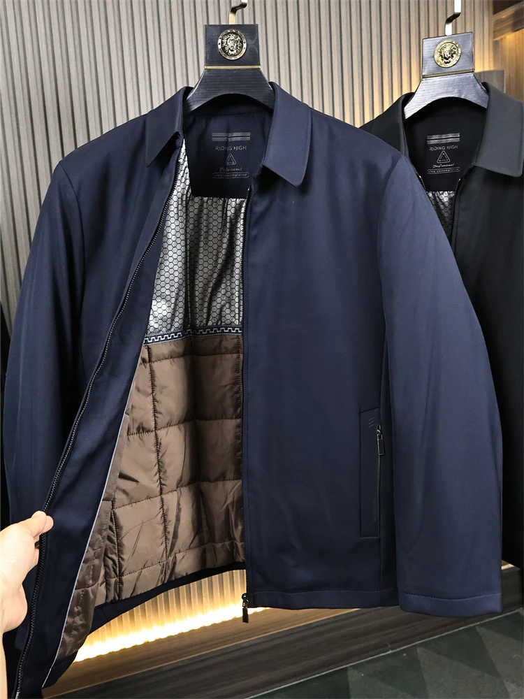 

Теплое мужское пальто Busin Jaet, осенне-зимнее стеганое пальто с воротником-стойкой, модное длинное пальто-свек