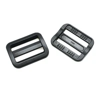 5pcs Plastic Buckle Black Curve Tri-Glide Slider 20mm 25mm 32mm 38mm 50mm Adjustable Buckle for  Belt Suitcase Bags DIY 2
