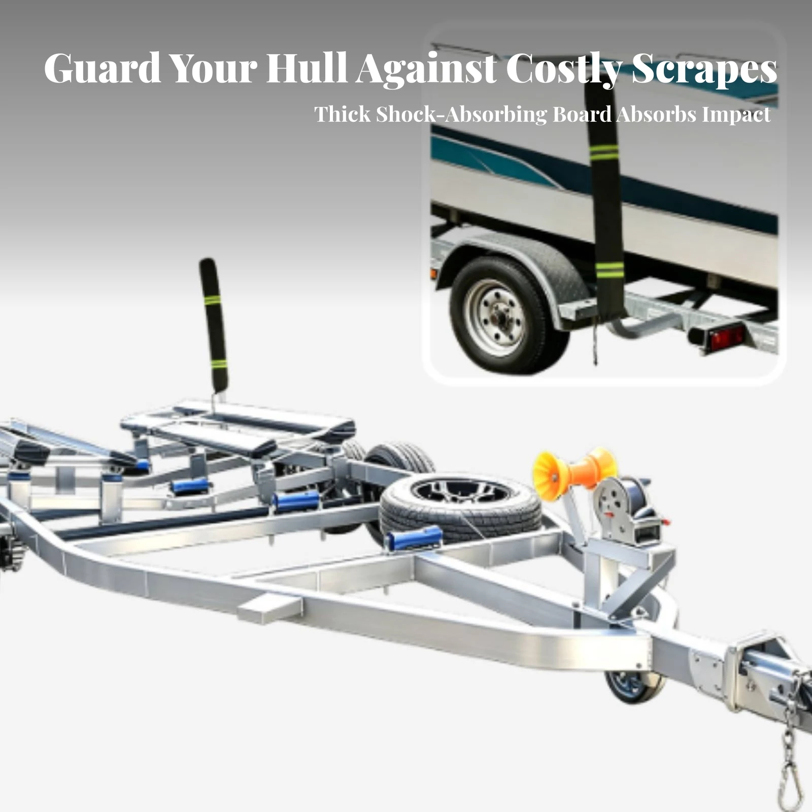 2 Pieces Boat Trailer Guide Rod Cover Reflective Boat Trailer Guide Pole Cover Safeguarding Comfortable for Docking