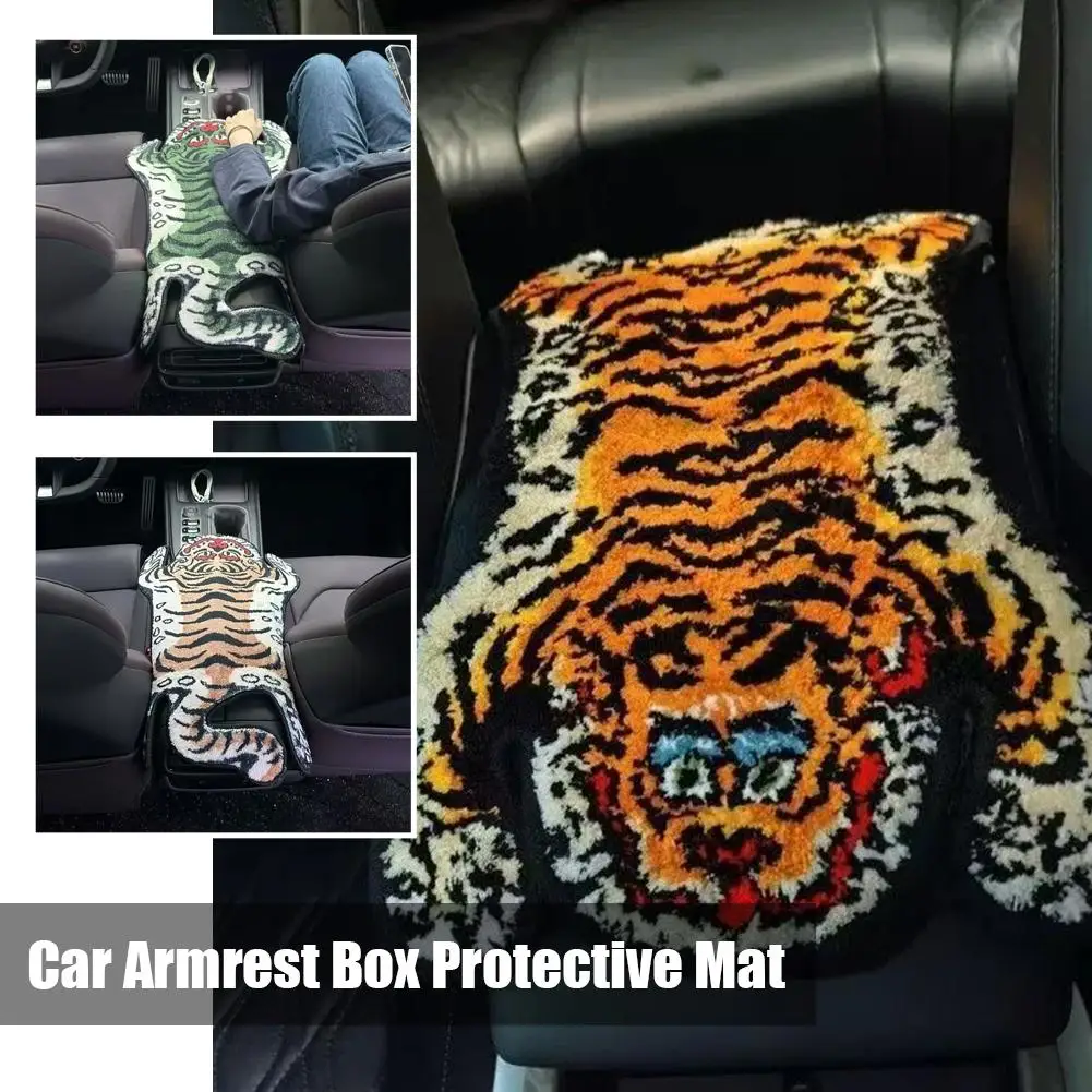 

Car Center Console Mat Soft Anti‑Slip Center Console Decor Mat Universal Auto Interior Decorative Protective Pad for Vehicle