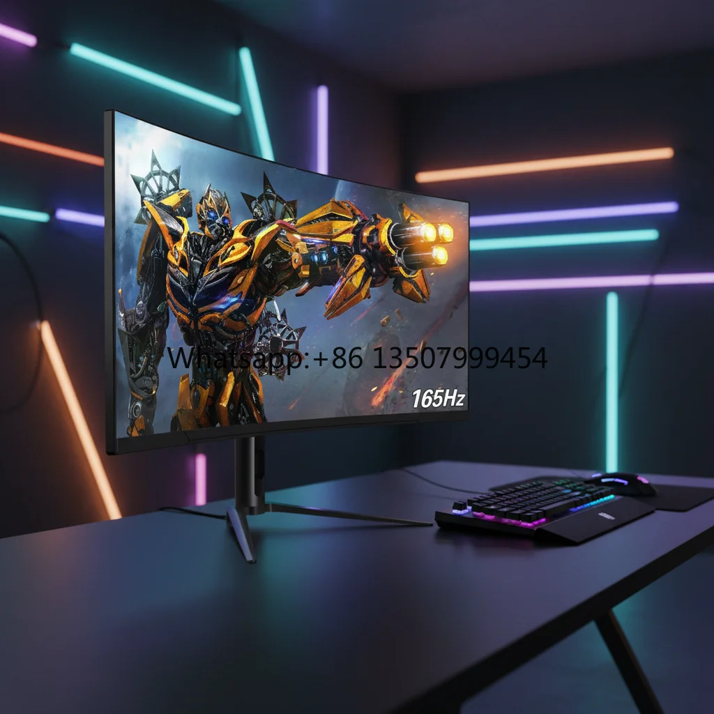 34 Inch Pc Gamer Monitor 165Hz Led Display Curved Screen HD Desktop Gaming Computer Screen Monitor  Factory Wholesale