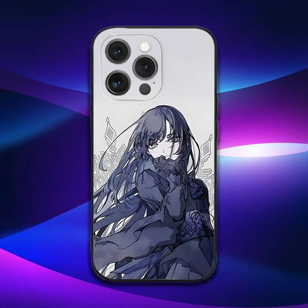 حافظة هاتف Ado Cartoon K-Kyogen X Uta لهاتف iPhone 17,16,15,14,13,12,11,Pro,Max,Plus,X,XS,SE4,E,Mini,Soft Black Case