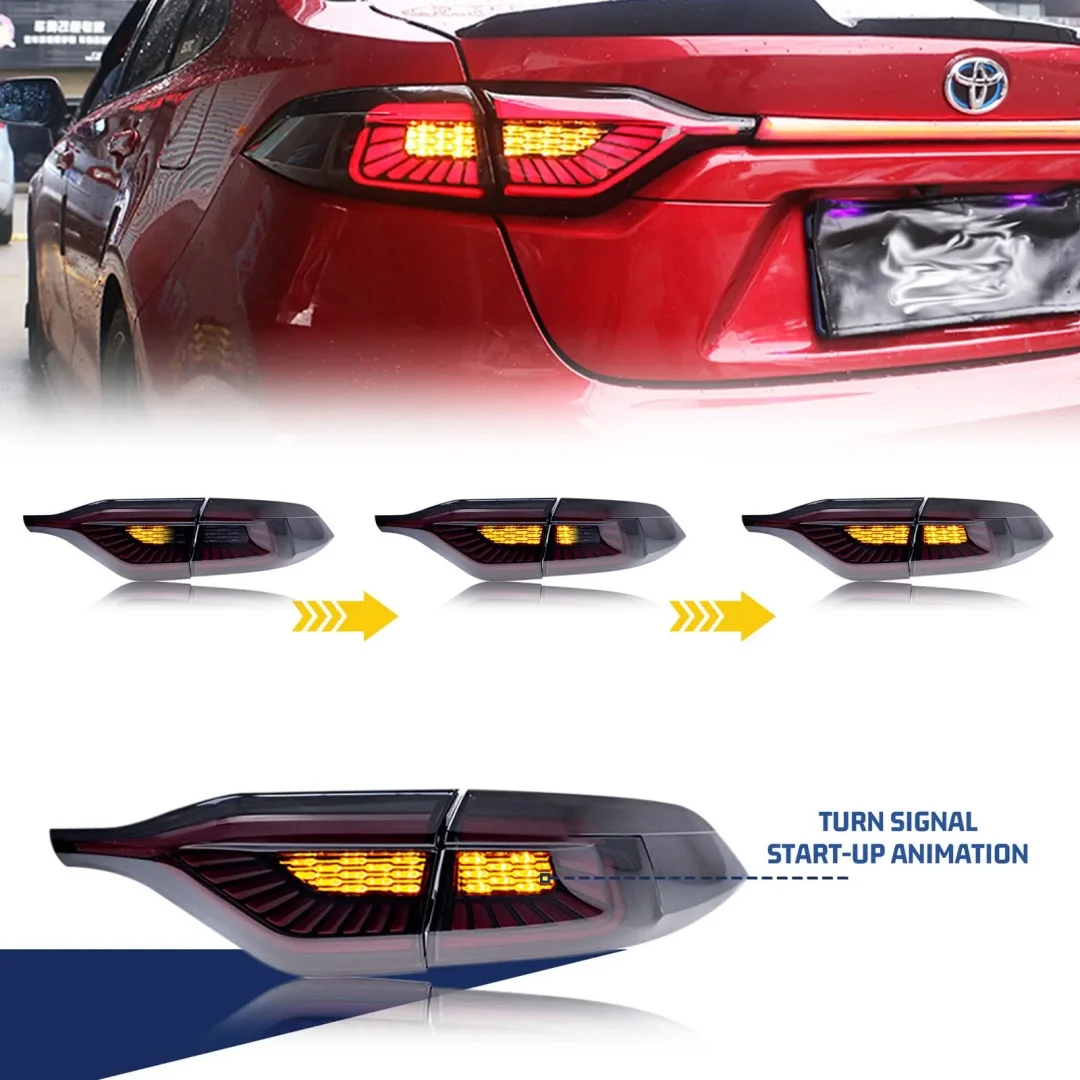 LED Tail Lights & Tailgate Light For Toyota Corolla 2020 2021 2022 2023 4PCS Start Up Animation DRL Sequential Indicator Rear La