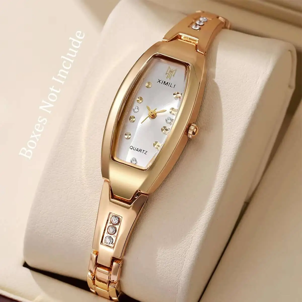 

Luxury Rhinestone Women Watches Fashion Oval Dial Ladies Quartz Watch Reloj Mujer（Without Box）