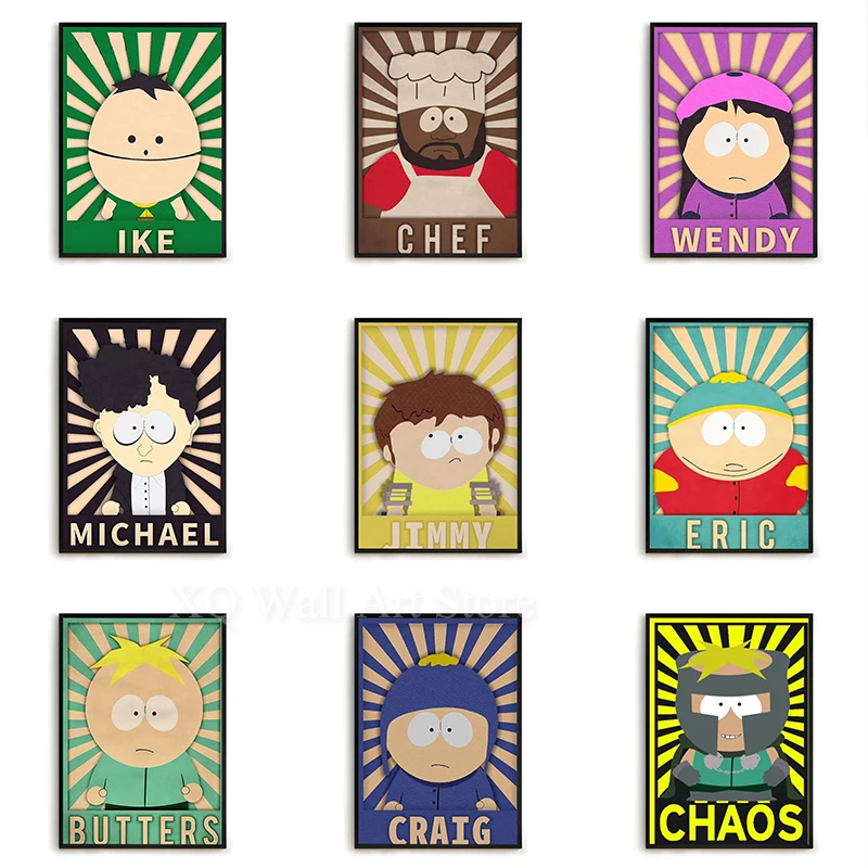 Modern South Cartoon Park Posters Canvas Paintings and Prints Wall Art HD Pictures for Living Room Home Decor Frameless Gifts