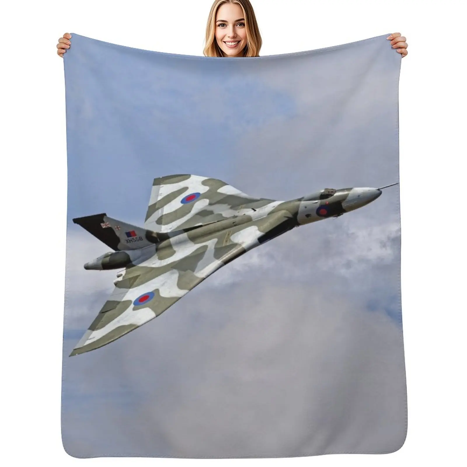 

Avro Vulcan B2XH558 Spirit of Great Britain Throw Blanket Summer Retros Flannel Blanket
