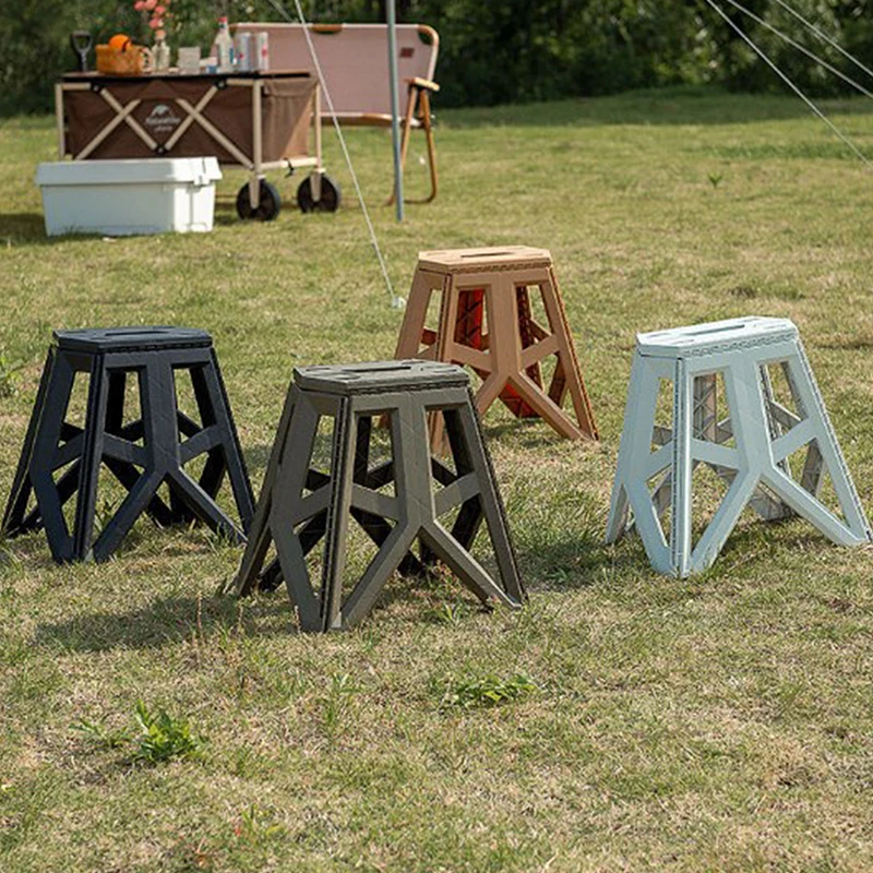 Outdoor Portable Folding Stool High Load-bearing Handle Design Durable Mini Chair Fishing Stool Square Stool Camping Stool