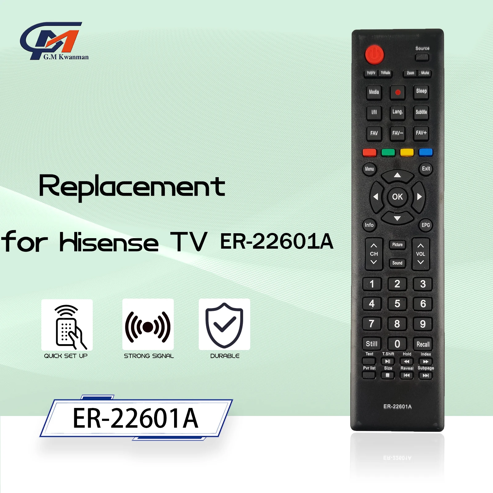 New ER-22601A Remote Control Compatible with Hisense TV 24D33 24E33 24F33 32D33 32D36 32D50 40D50 40D50P 50D36P 16A3000 32M2160