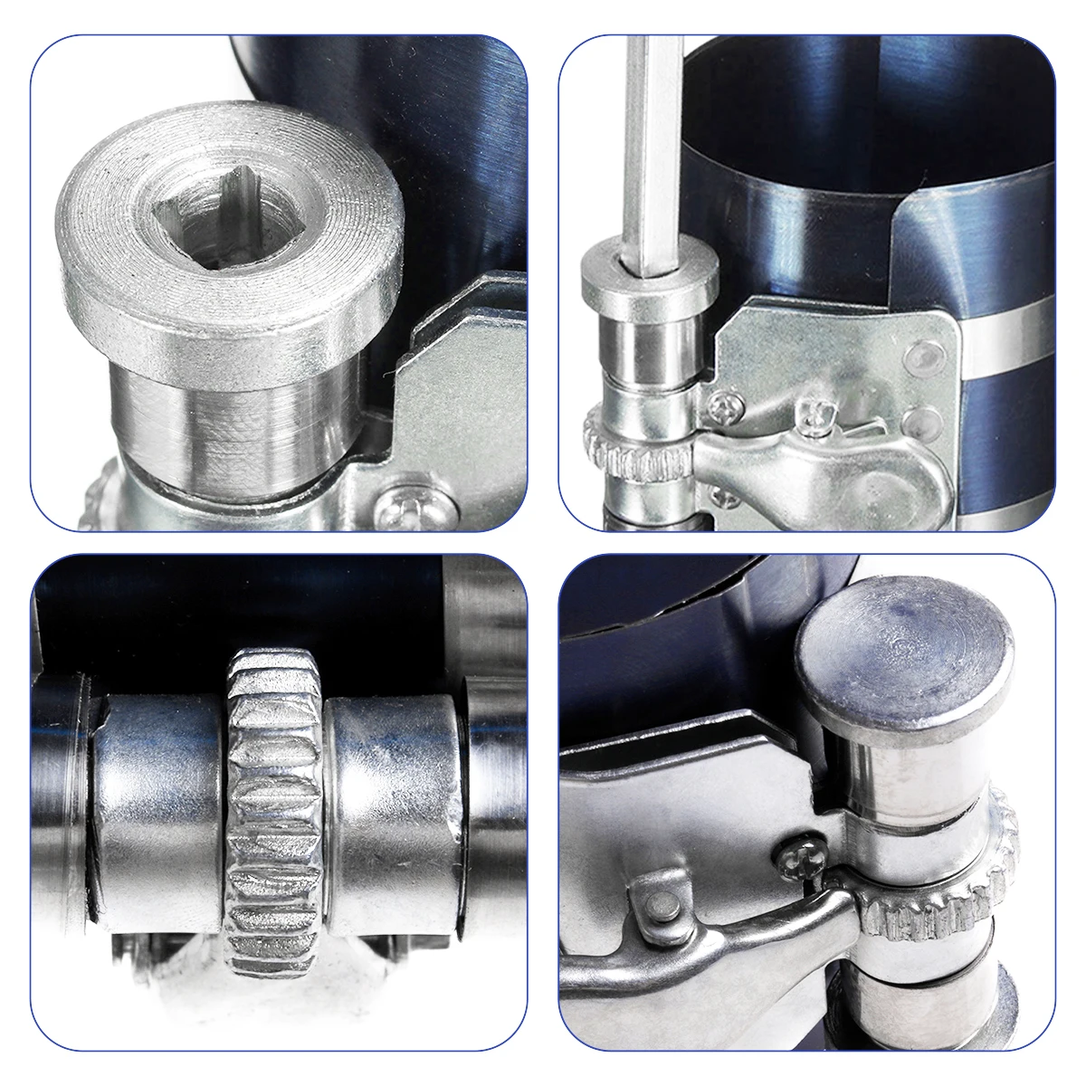 ضاغط حلقة مكبس للسيارة ، نوع السقاطة للمحرك ، مثبت النطاق ، 53-classp ، حلقة معدنية ، ضاغط قابل للتعديل ، إصلاح السيارة #5