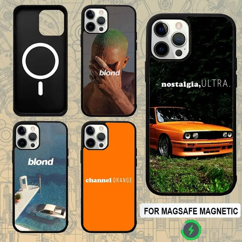 

F-Frank Channel Orange OceanS Phone Case For IPhone 16e,16,15,Pro,Max,14,Plus,13,12,11 Magesafe Magnetic Wireless Charge Cover