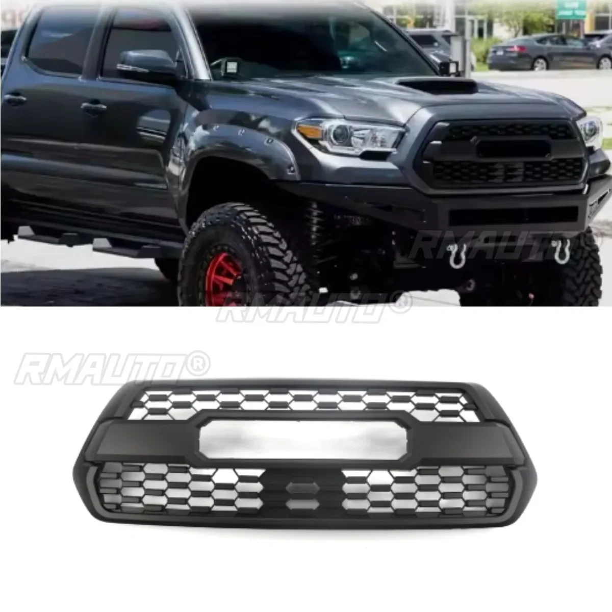 For Toyota Tacoma 2016-2022 Body Kit Front Racing Upper Grille Front Grill Car Front Bumper Racing Grille Modification Part