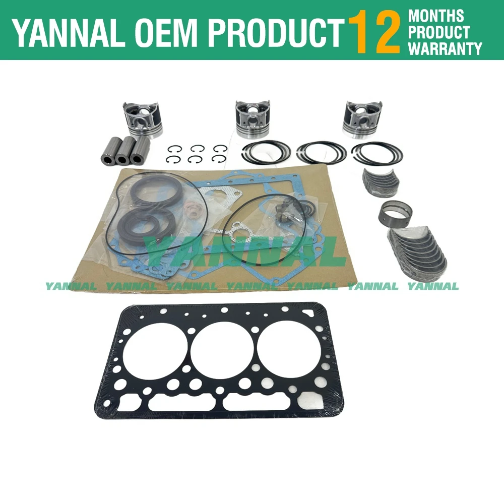 STD D722 D722B Overhaul Rebuild Kit Parts For Kubota Engine Bobcat 320 Excavator