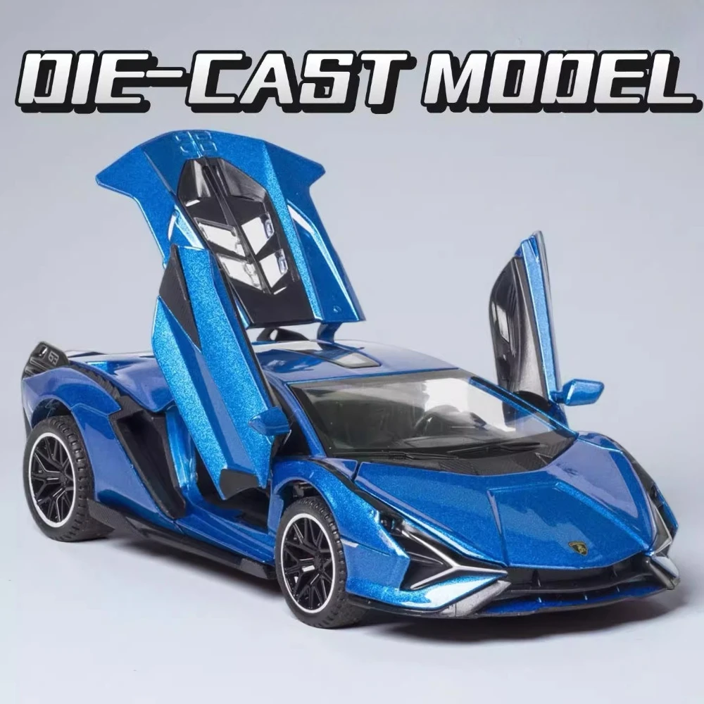 1:32 Scale Sian FKP37 Revuelto Car Model Toy Metal Diecasts Music Light Pull Back Doors Opened Supercar Models Collect Presents