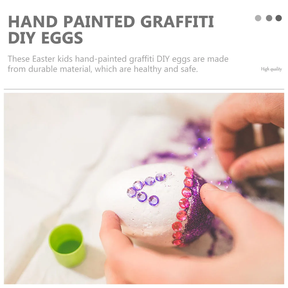 

20Pcs Foams Egg Easter Painting DIY Craft Eggs Festival Decorative Supplies Home Decoration Foams Egg Home Decoration