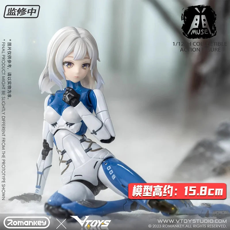 1/12 Romankey X VTOYS Cartoon Comic Style Muse Girl About 15.8CM Full Set Moveable Action Figure Gift For Fans Collect