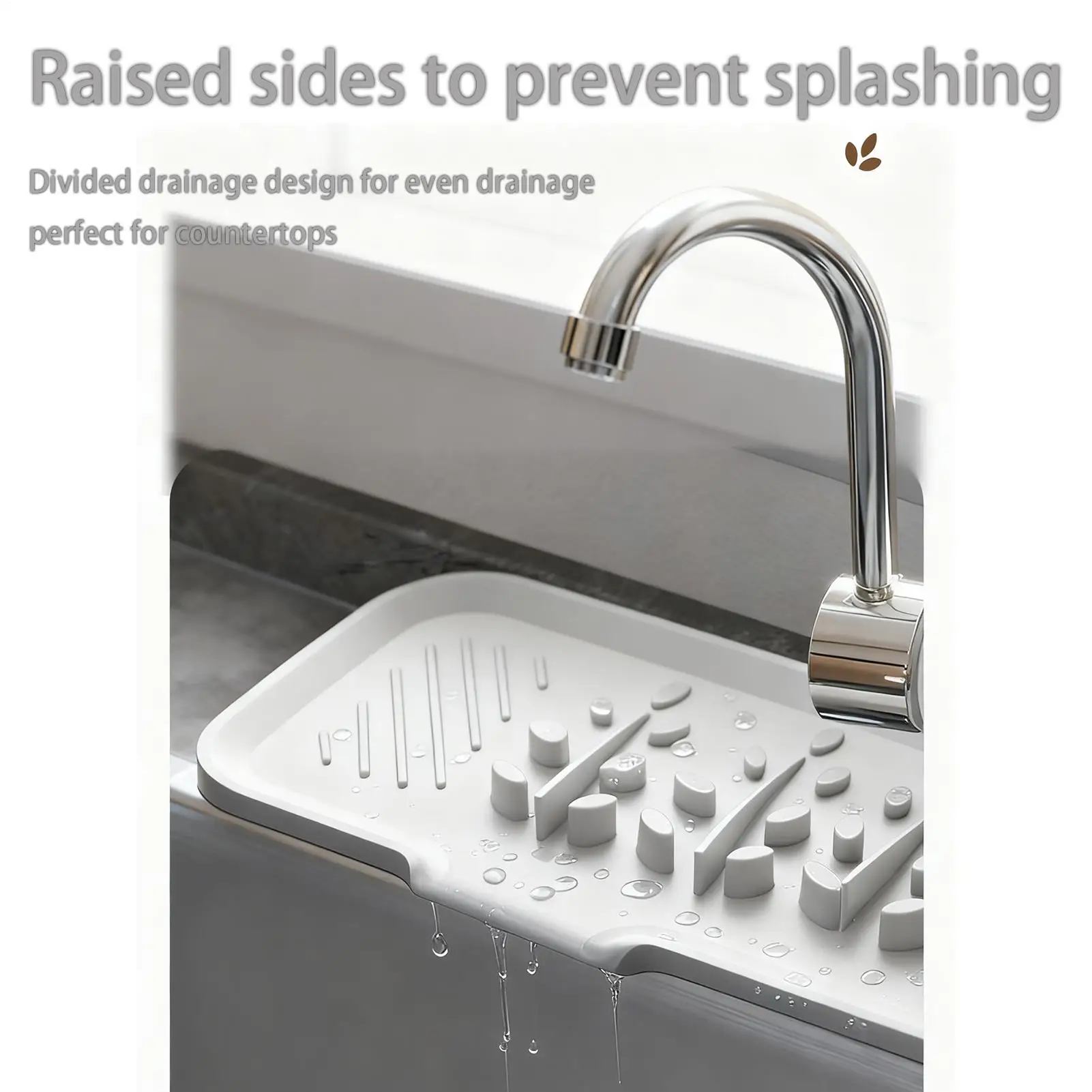 

Коврик для кухонного смесителя, силиконовый быстросохнущий сливной коврик, брызговик для кухонной раковины для слива дома, ванной комнаты под столешницей