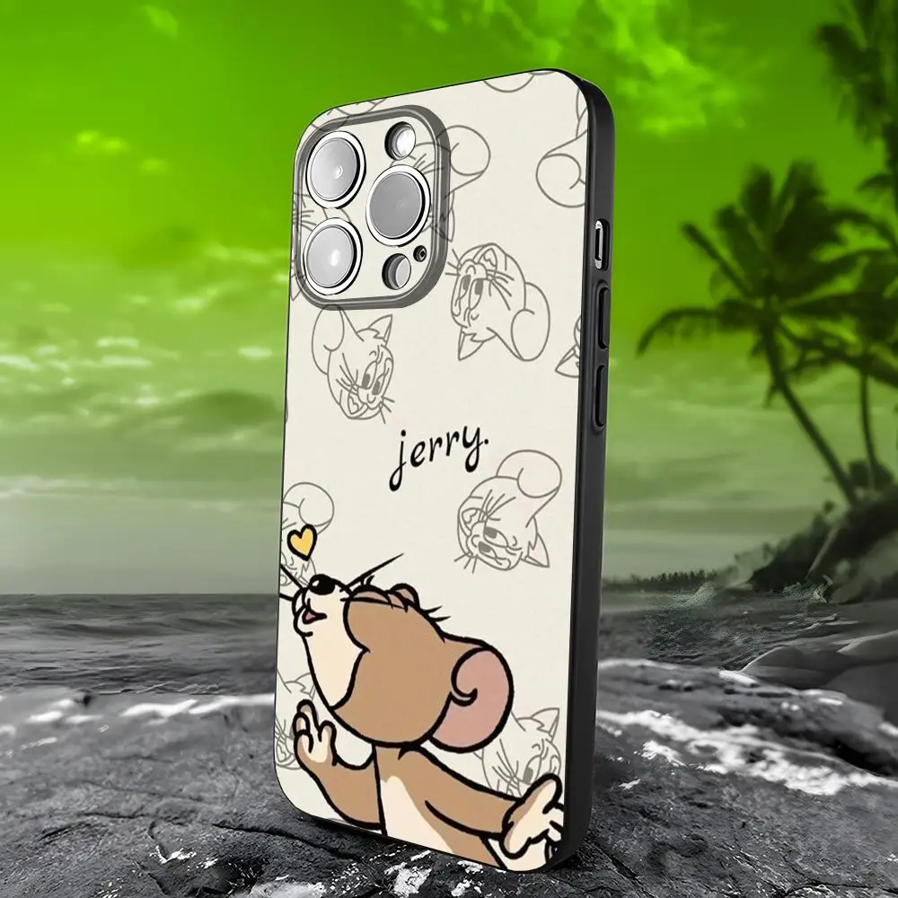 J-JerryS Mouse Tom Cat Phone Case Potdemiel For IPhone 15 16 13 Pro Max 14 12 11 Xr X Xs 8 7 Plus Luxury Back Cover