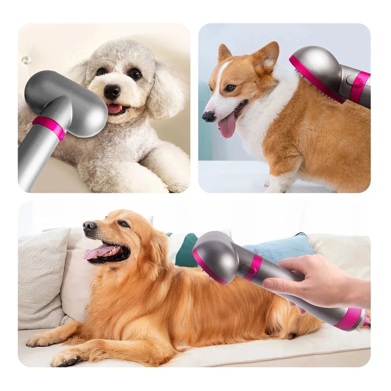 Pet Hair Dryer Dog Grooming 2-In-1 Comb Brush Cat Dogs Hair Comb Third-Gear Low Noise Massage Hair Not Hurt Hair Water Blower