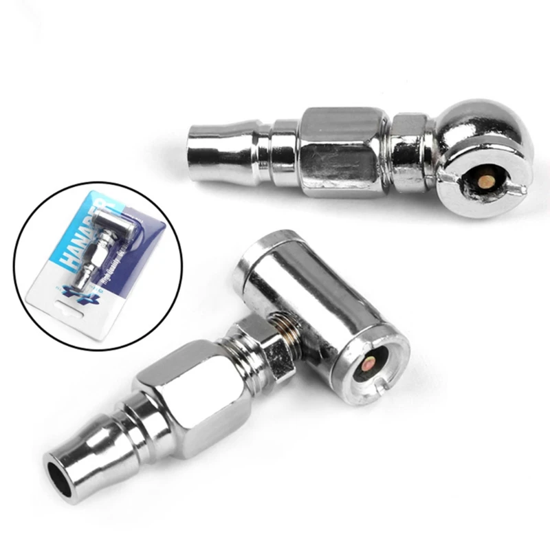 Heavy Duty Closed Flow Tire Chuck with Clip for Inflator