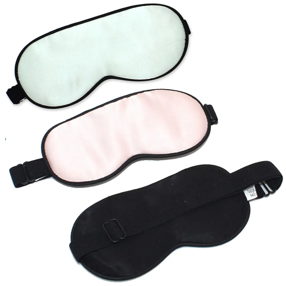 

2Pcs Adults Silk Eye Mask Soft Breathable Sleep Rest Aid Blackout Shading Mask Lightweight Comfortable for Travel Home