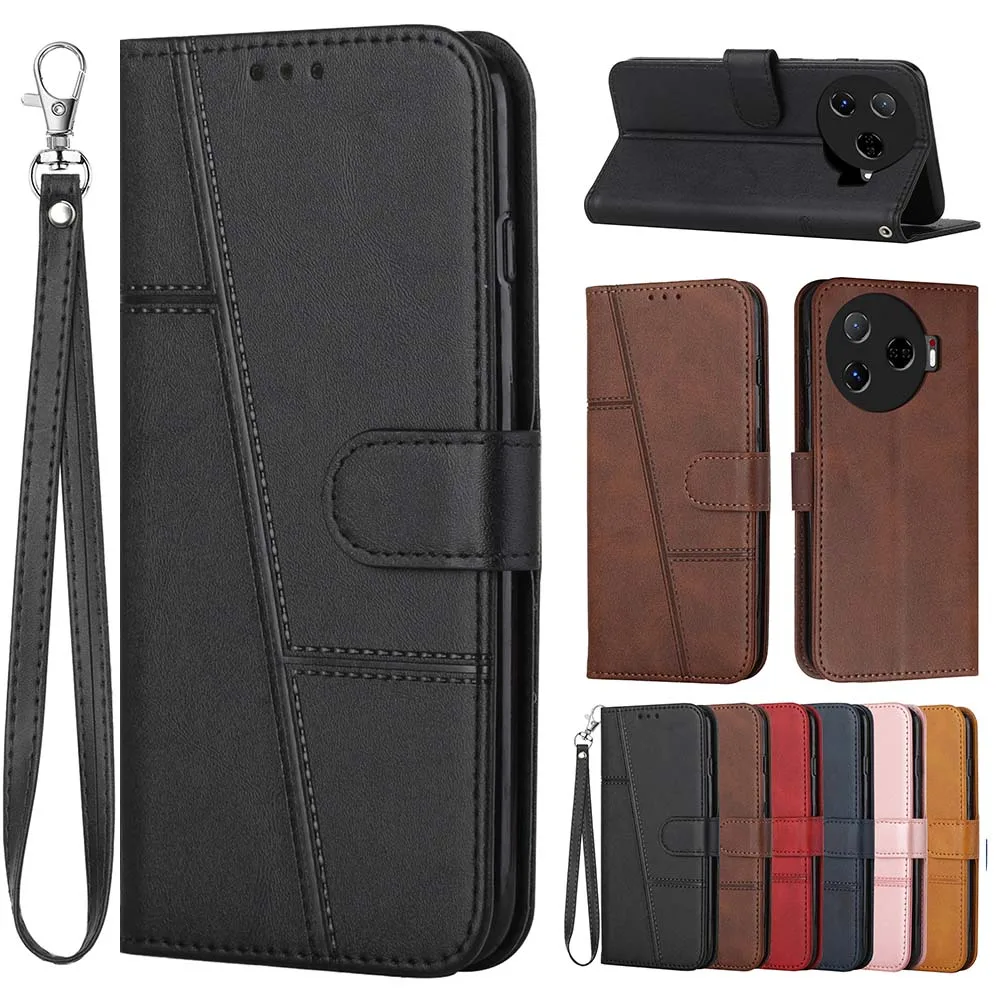 Card Holder Wallet Flip Case For itel RS4 A60 A60S A70 S23 Plus P55 5G P661N Leather Phone Back Cover