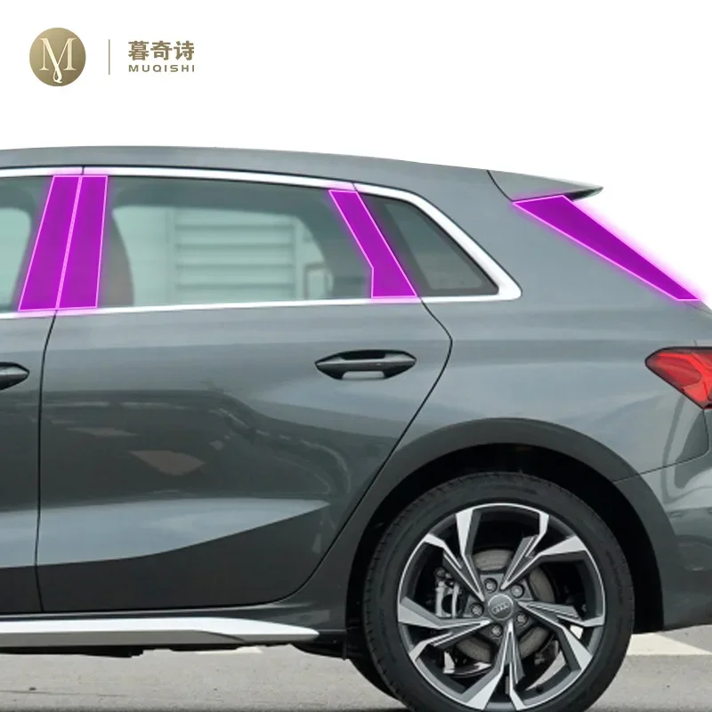 

For Audi A3 8Y 2021-2023 Car exterior B C window pillar PPF Paint protection Film Anti scratch Scratch repair TPU film refit
