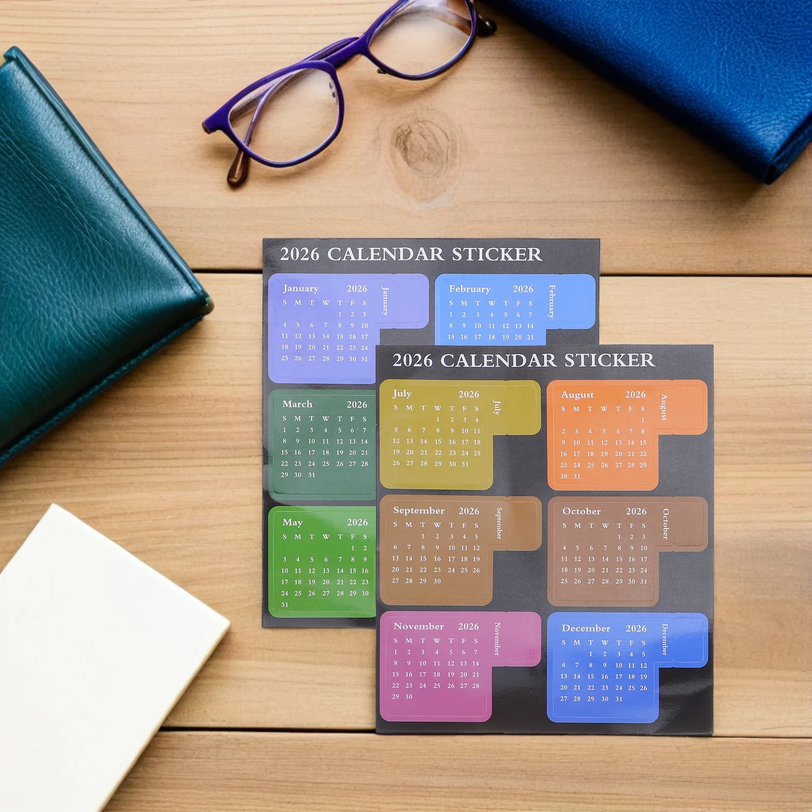 

8 Sets Agenda Planner Stickers Monthly Index Calendar for Decorative Label Date Planners Business Tabs Adhesive