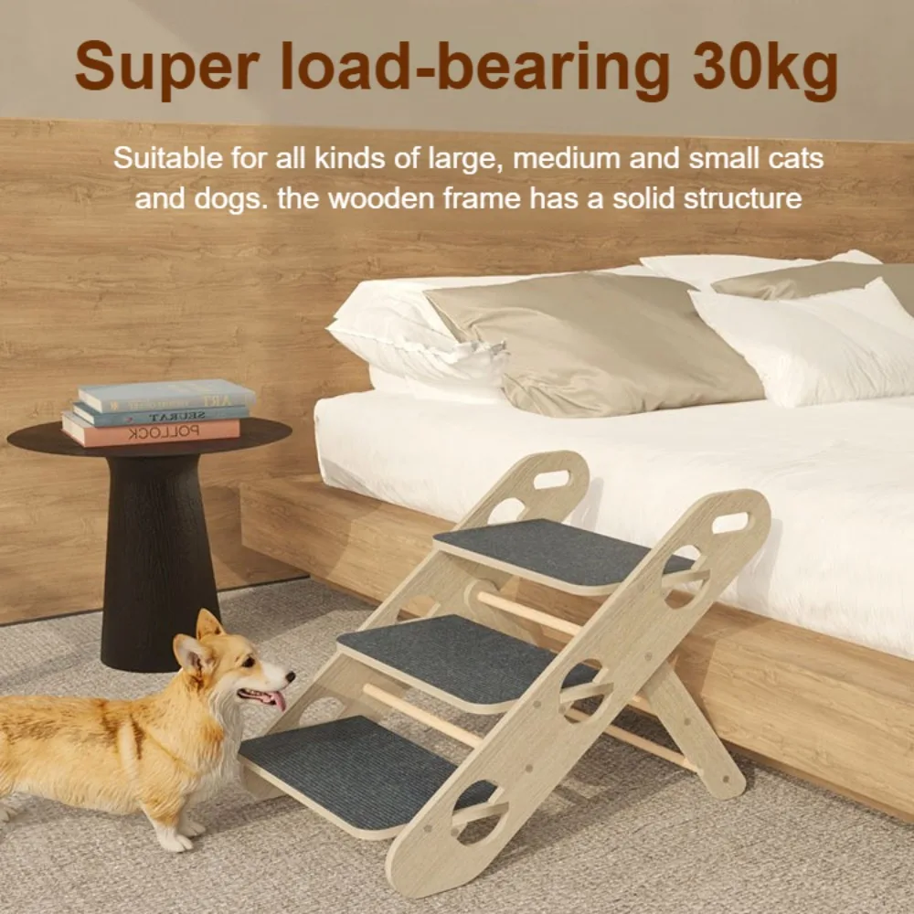 

Multifunctional Pet Climbing Ladder Foldable Design for Small Dogs Cats Easy to Carry