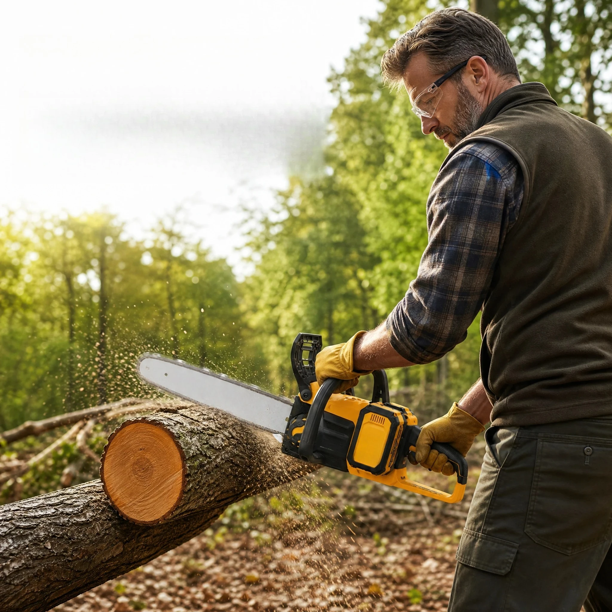Compatible with  20V Battery, Handheld Electric Chain Saw for Tree Wood Cutting (Tool Only 16' Brushless Cordless Chainsaw