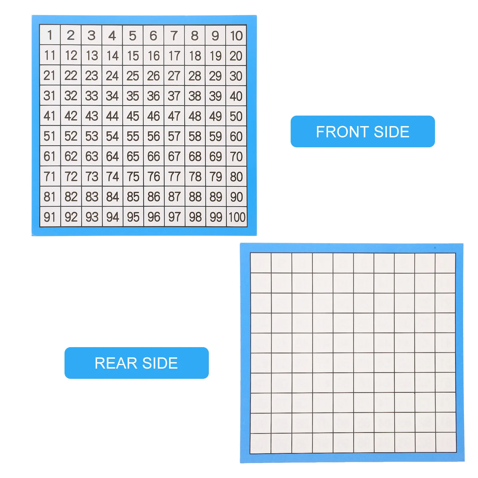 10Sheets Number Chart 1-100 Hundreds Chart Math Table Math Teaching Supplies for Classroom Learning Learning Props