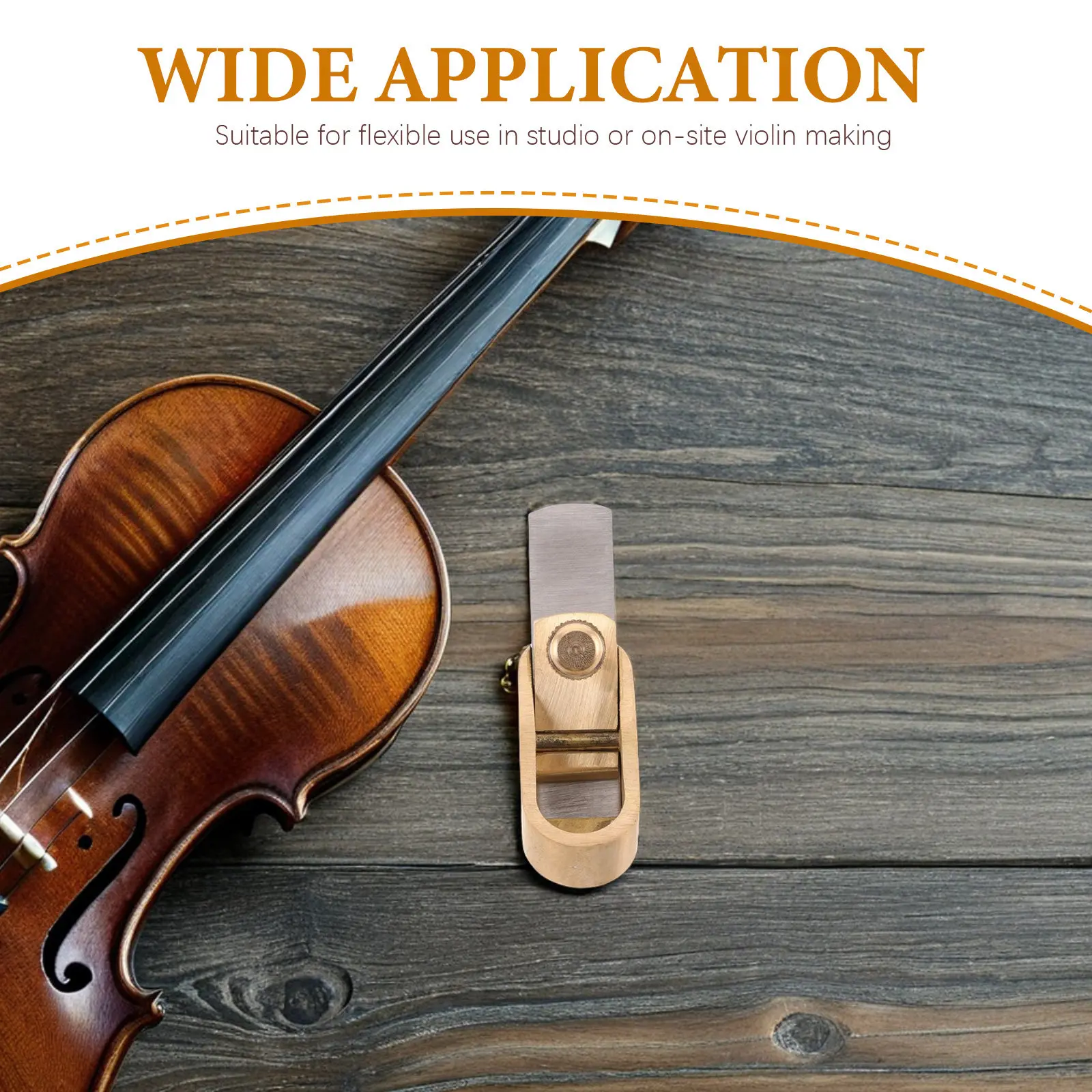 Mini Violin Thumb Plane Brass Micro Planer for Woodworking, Precision Fingerboard Shaving Tool