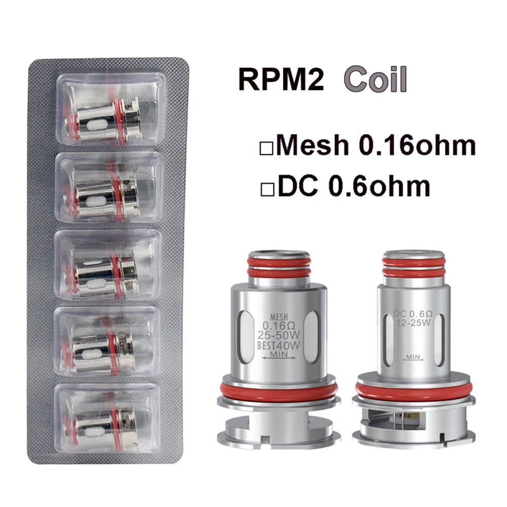 RBM2คอยล์ตาข่าย0.16ohm ขดลวด DC 0.6ชุดตลับหมึกสำหรับ P5แผลเป็น RPM2 IPX 80G-Priv Pro Nord x Nord 4 POD