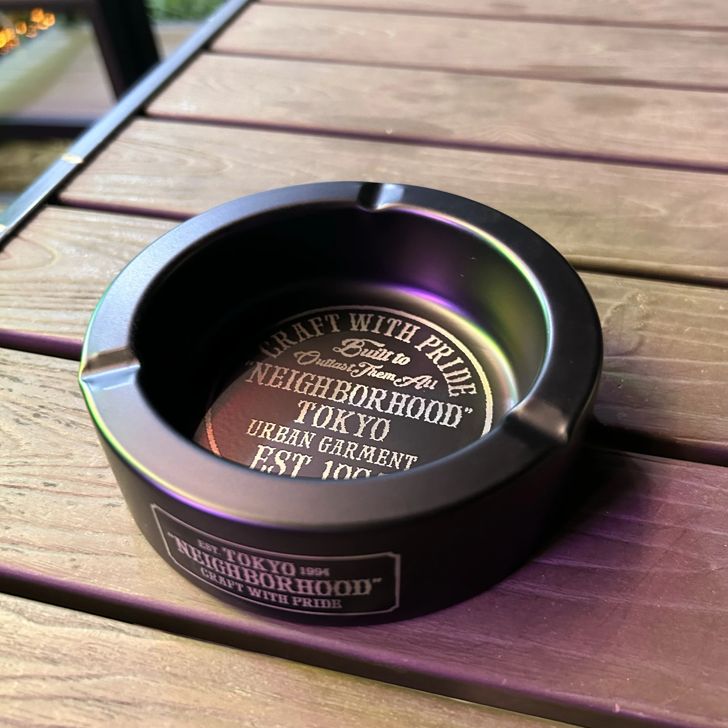

NBHD stainless steel reverse side thickened ashtray Home restaurant Hotel outdoor blackened ashtray
