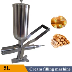 Stainless Steel 5L Capacity Cream Filling Machine Chocolate Jam Puff Filler Spanish Churros Filler