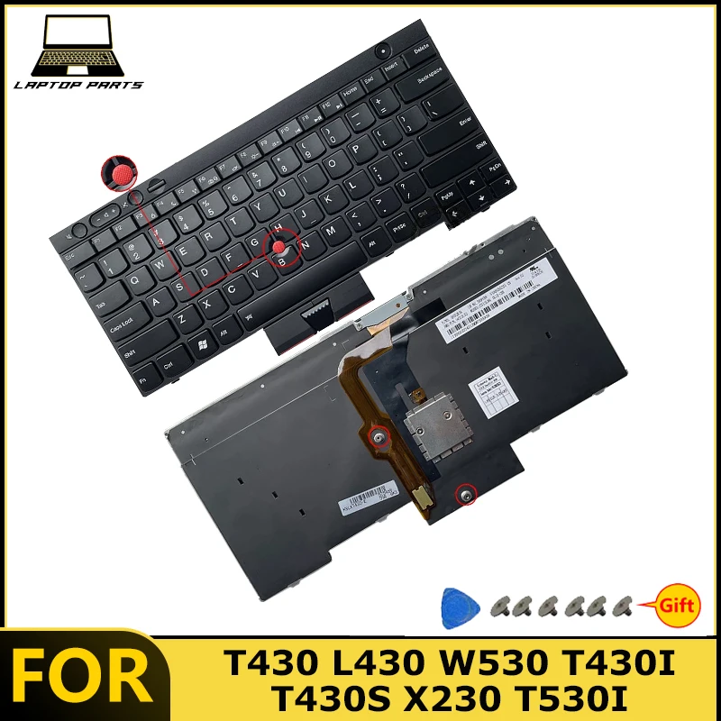 For T430 L430 W530 T430I T430S X230 T530I  Laptop Keyboards US With backlight  New replacement parts