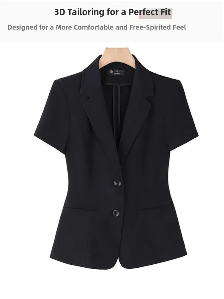 

Bla ort Sve Suit Jaet for Women Summer Work Interview Profional Small Size Career Women's Suit Set Work orm