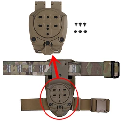 Gun Holster Adapter 360 Degree Revolve Hunting Pistol Base Mounting Modular Airsoft Shooting Holster Accessories