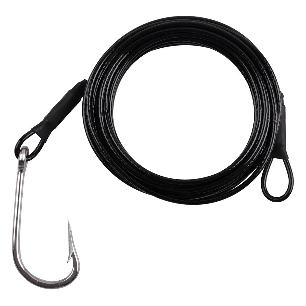 DORISEA 7691 Stainless Steel Sea Jig Fishing Hook with Nylon Coated Steel Wire 2/0-13/0