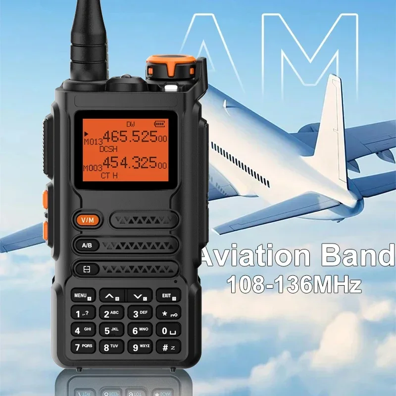 Baofeng UV-K62 Walkie Talkie Multi Band 999Ch UHF VHF DTMF FM NOAA Wireless Wireless Frequency Copy Type-C Charge Two Way Radio