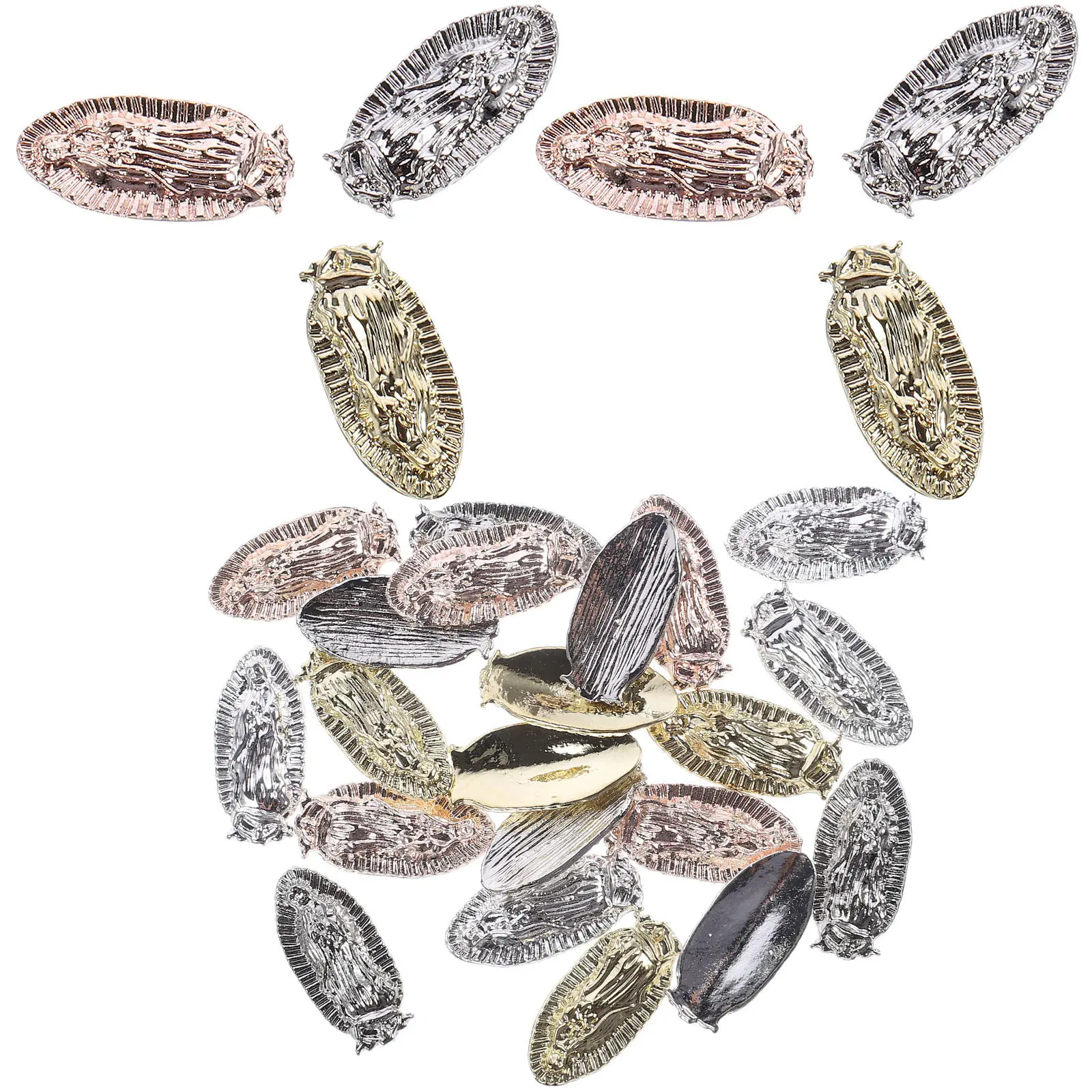 

20Pcs Mary Nail Art Relief Charms Alloy Nail Decorations Supplies for Acrylic Designs Nails Accessories