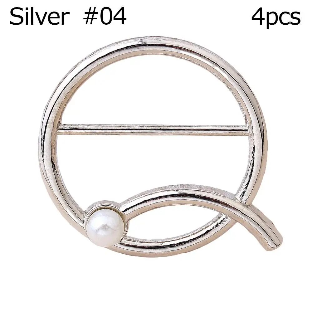 4 قطعة متعددة الوظائف تي شيرت كليب مشبك حريري مقاطع الخصر مشبك وشاح حلقة شال مشبك وشاح مشبك