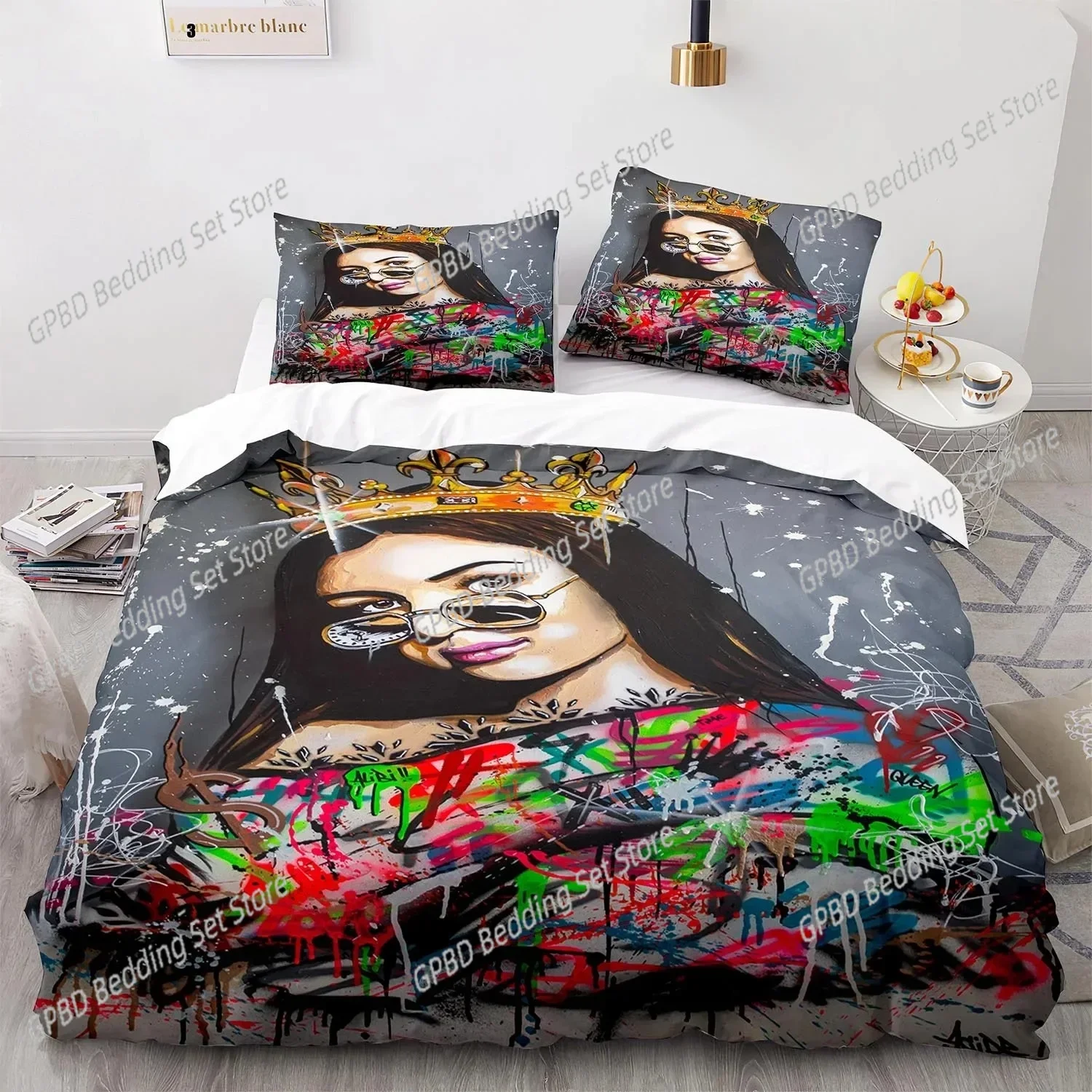 3D Printed Eva Bedding Set Single Twin Double Queen King Cal King Size Bed Linen Set