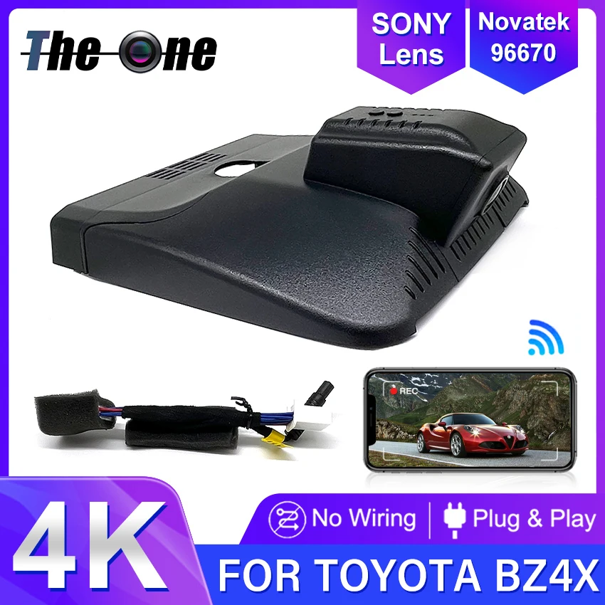 

For Toyota BZ4X 2022 2023 Front and Rear 4K Dash Cam for Car Camera Recorder Dashcam WIFI Car Dvr Recording Devices Accessories