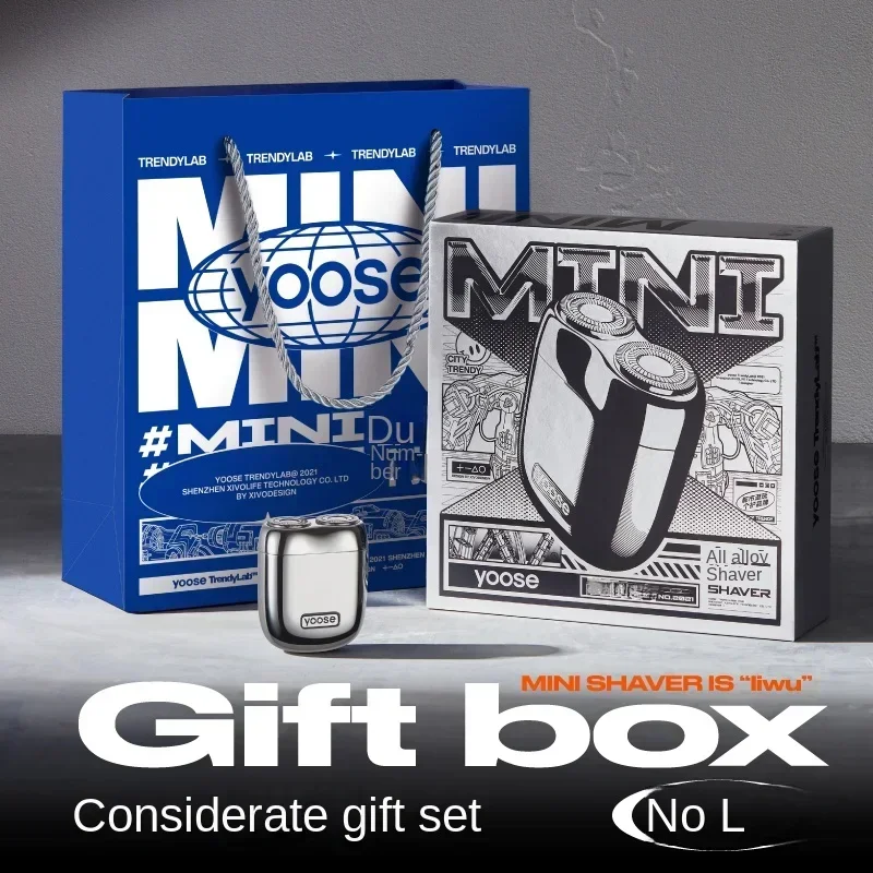 Barbeador elétrico masculino portátil, recarregável por usb, à prova d'água, para presentes, máquina de cortar cabelo para viagens